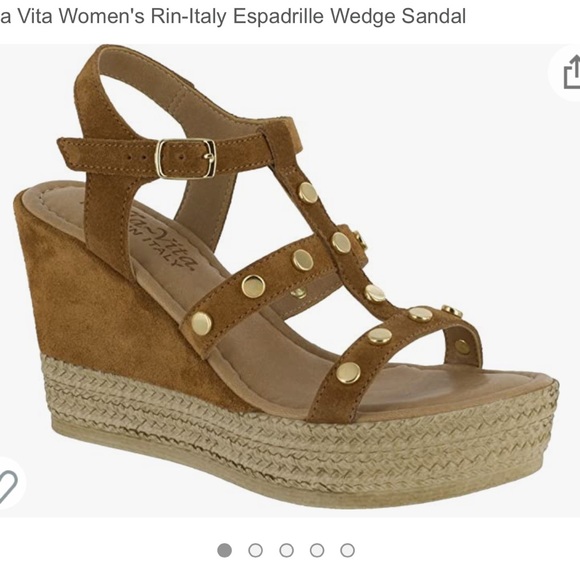 Bella Vita Shoes - Bella Vita wedge platform suede studded sandals Sz 9.5